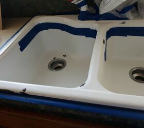 refinishing my kitchen sink, Prepped and sanded