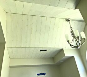 How To Install A Cheap Plywood Plank Ceiling Diy Hometalk