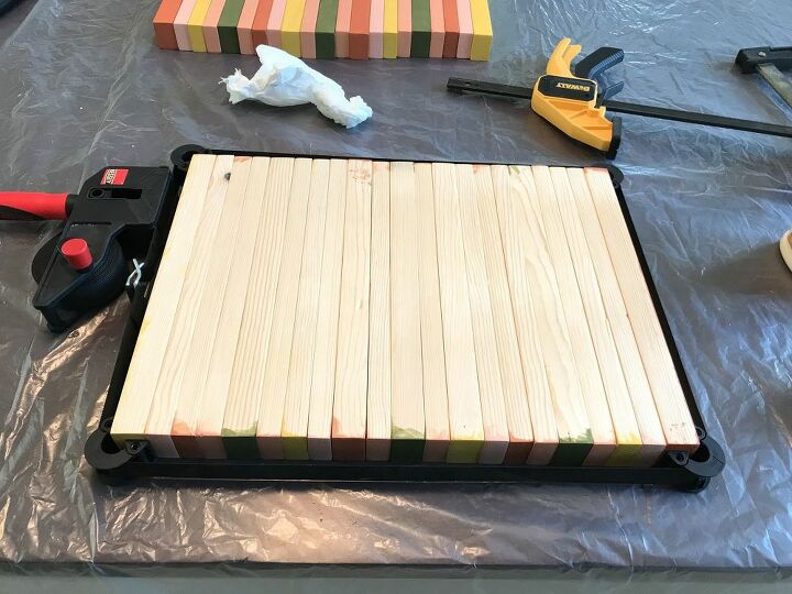 construir una mesa de bloques pintados de 2x4 barato