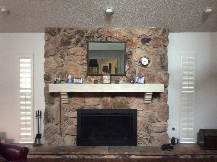 how do i whitewash a stone fireplace