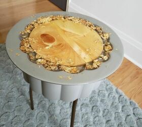 Gold Leaf Ikea Hatten Table Hack