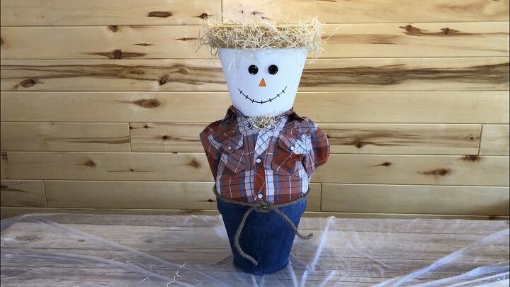 flower pot scarecrow