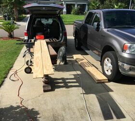 how to make a 50 shiplap plywood accent wall for your bedroom, Cutting plywood into strips