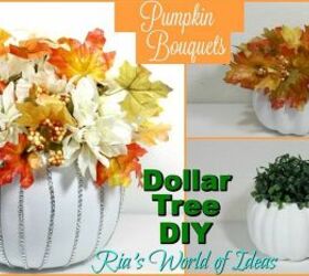 dollar tree diy pumpkin bouquets