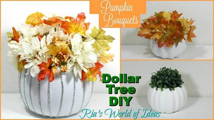 dollar tree diy pumpkin bouquets