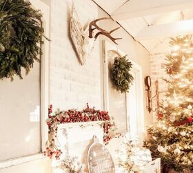 s 8 fireplace makeovers you have to see before winter, AFTER This faux fireplace makes a perfect winter wonderland