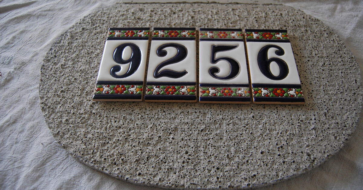 How To Make A Spanish Tile House Number, Mosaic Tile House Number Plaque
