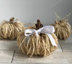 25 gorgeous ways to let everyone know that it s finally september, Rustic twine pumpkin DIY