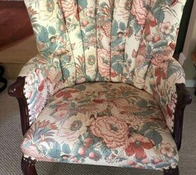 How can I paint an upholstered chair that has wood legs and arms