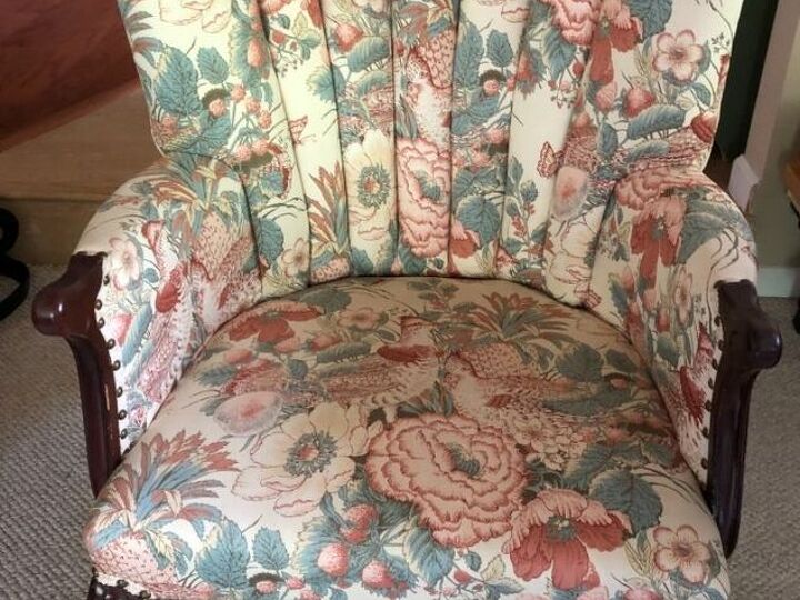 q any thoughts on painting a fabric chair w wood legs and arms