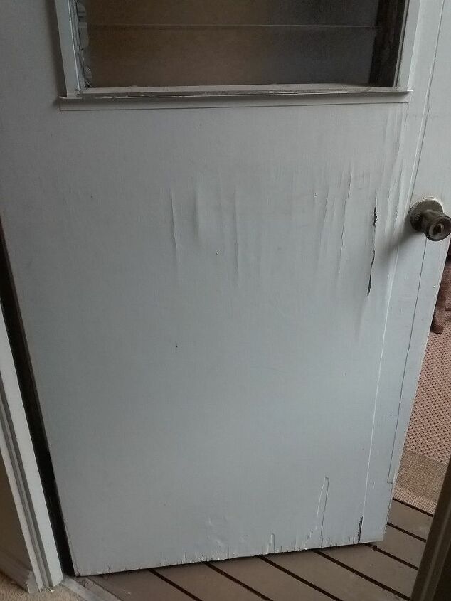 how can i repair rehab this old veneer door