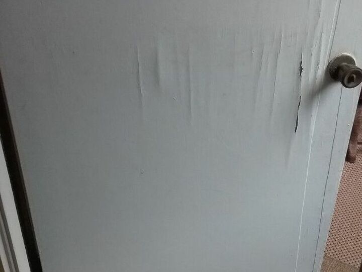 q repair rehab old veneer door