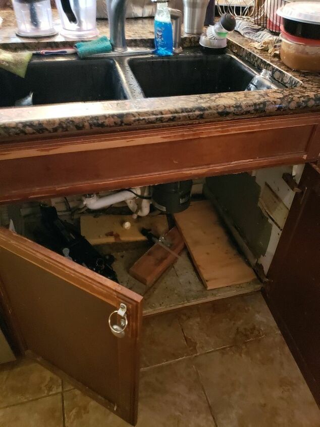 Kichen Island Sink Base Cabinet, How To Replace Bottom Of Kitchen Cabinets