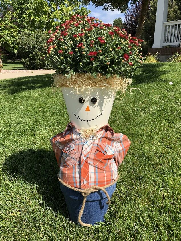 flower pot scarecrow