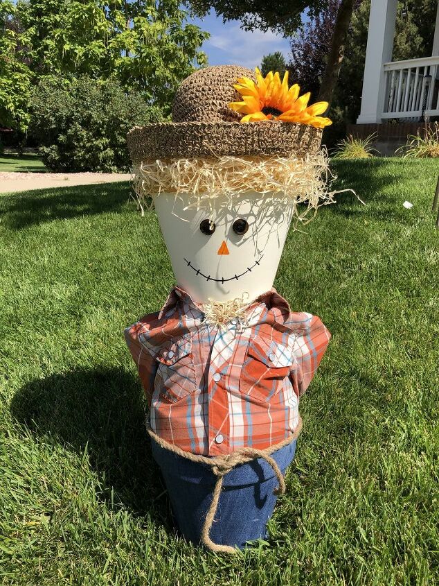 flower pot scarecrow
