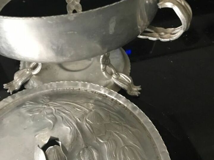 q how to clean vintage chased aluminum