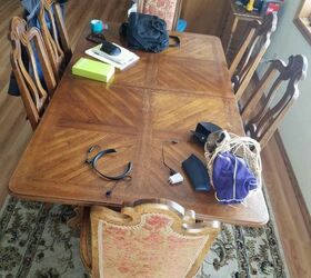 How To Reupholster And Refinish Dining Chairs Diy Hometalk