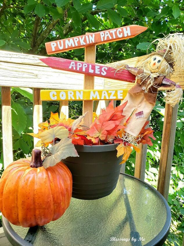 pumpkin patch sign fall porch decor