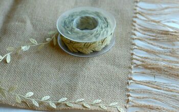 Camino de mesa de arpillera sin coser