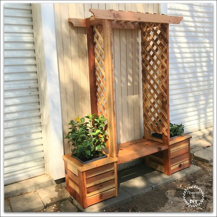 diy planter box bench seat