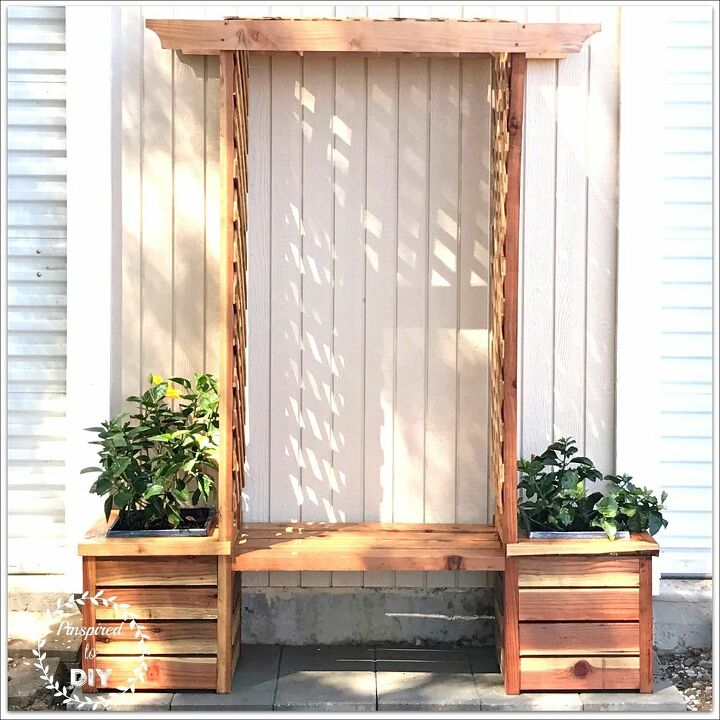 diy planter box bench seat