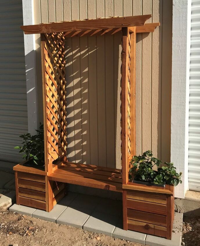diy planter box bench seat