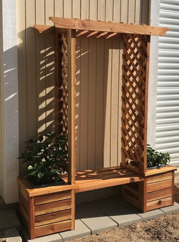 diy planter box bench seat