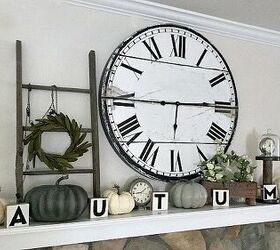 rustic letter blocks for a mantel