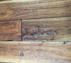 how can i repair awful scratches on my engineered hardwood floors