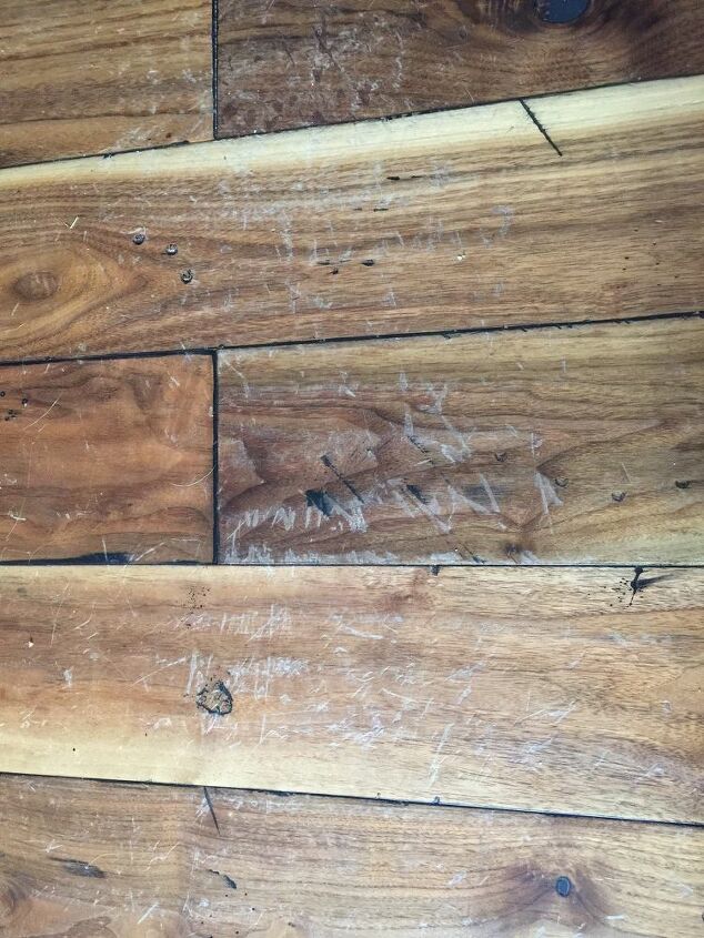 how can i repair awful scratches on my engineered hardwood floors