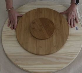 make your own oversized chalkboard lazy susan