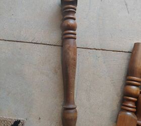 wooden candle sticks from table legs