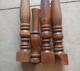 wooden candle sticks from table legs