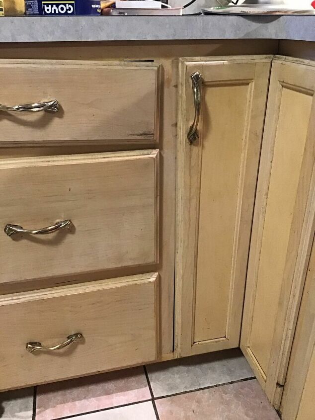 q kitchen cabinets are dull looking and have ugly stains