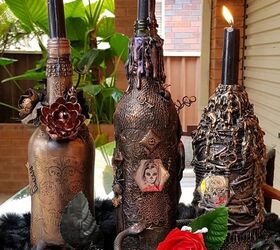 How to Make Halloween Mixed Media Bottles