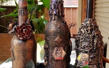 How to Make Halloween Mixed Media Bottles