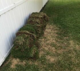 replaced some lawn with a rock garden, Sod rolls