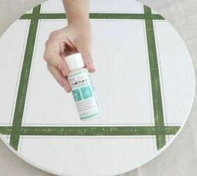 make your own oversized chalkboard lazy susan