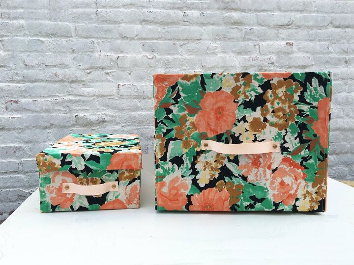8 ways to turn cardboard boxes into beautiful storage for your home, Make em floral