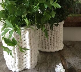 s 14 ways to make you home a cozy oasis, Sometimes your plants just need a sweater