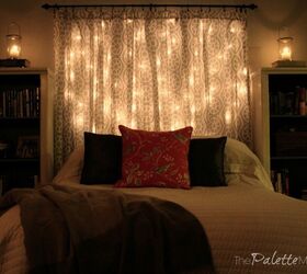 s 14 ways to make you home a cozy oasis, Make your own dreamy string light headboard