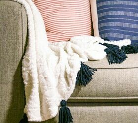s 14 ways to make you home a cozy oasis, Make a comfy tassel throw blanket
