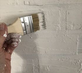 faux brick wall, STEP 5 PAINT ENTIRE WALL