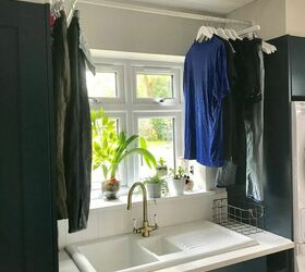 create a laundry drying area in your utility room, No more clothes hanging on every door frame
