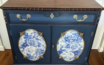 Cabinet/Buffet/Sideboard Makeover From Boring to Traditionally Elegant