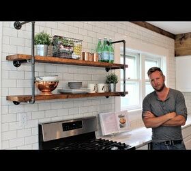Build DIY Farmhouse Pipe Shelves Yourself