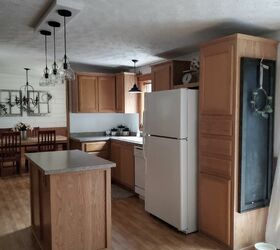 light box over kitchen island