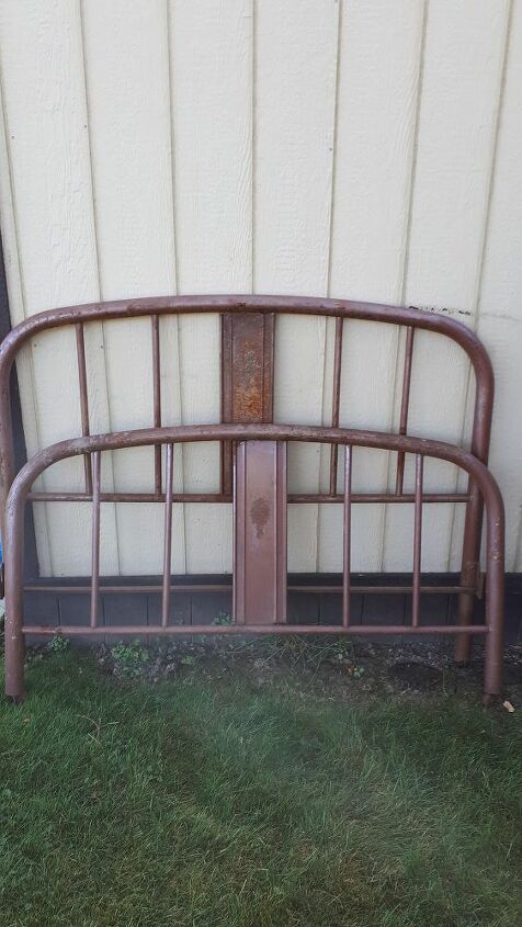 A Bench From An Old Metal Bed Diy, How To Make A Bench Out Of An Old Headboard And Footboard