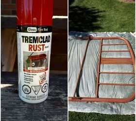 how to make a bench from an old metal bed