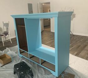 thrift store cabinet makeover you want believe what i paid, Two Coats of Paint